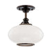 Hudson Valley Canada - One Light Semi Flush Mount - Canton - Old Bronze- Union Lighting Luminaires Decor