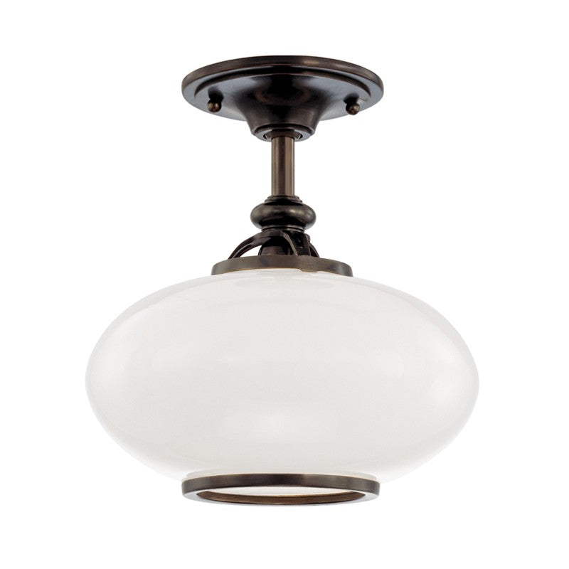 Hudson Valley Canada - One Light Semi Flush Mount - Canton - Old Bronze- Union Lighting Luminaires Decor