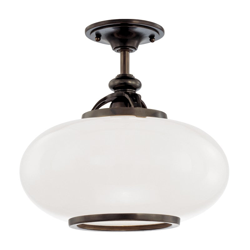 Hudson Valley Canada - One Light Semi Flush Mount - Canton - Old Bronze- Union Lighting Luminaires Decor
