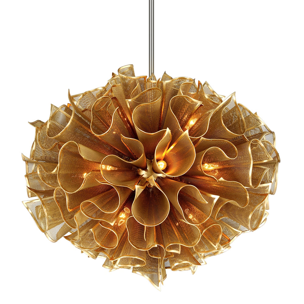 Corbett Lighting Canada - 16 Light Chandelier - Pulse - Gold Leaf- Union Lighting Luminaires Decor