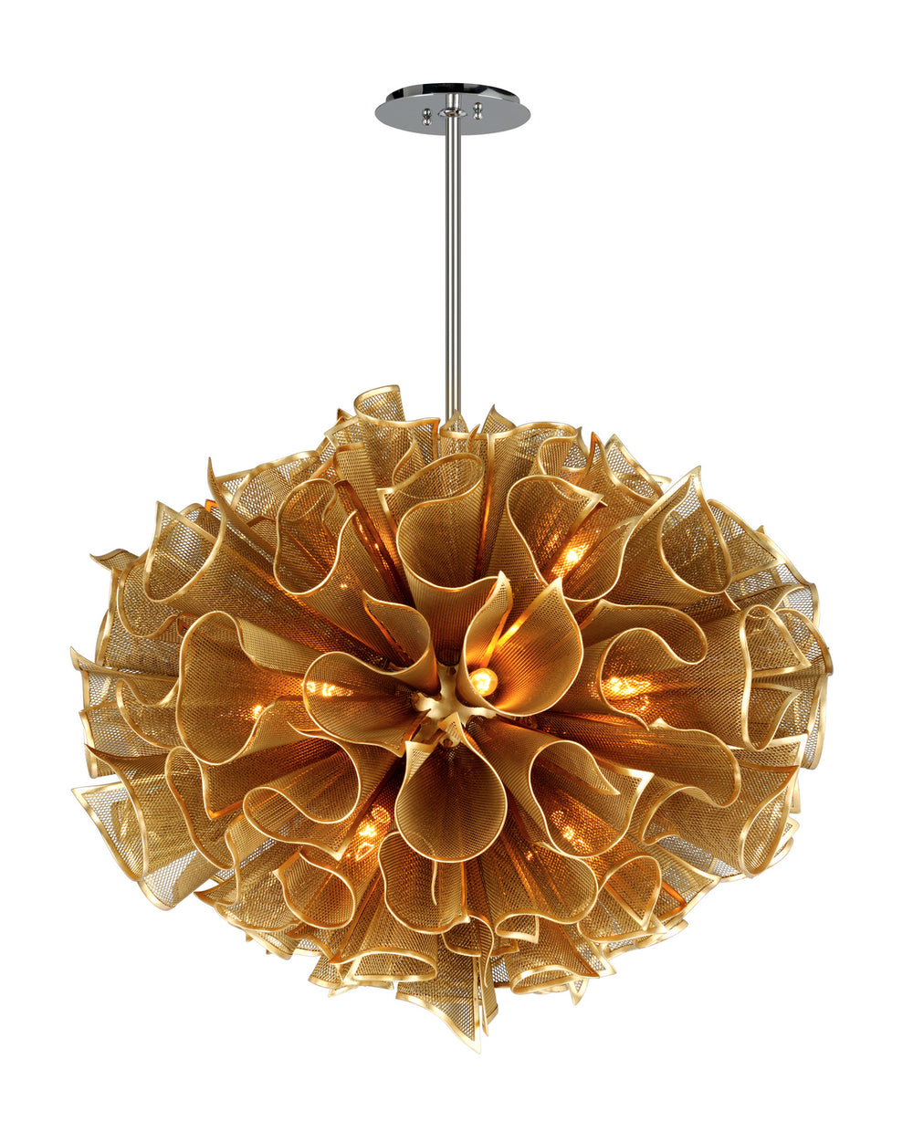 Corbett Lighting Canada - 16 Light Chandelier - Pulse - Gold Leaf- Union Lighting Luminaires Decor