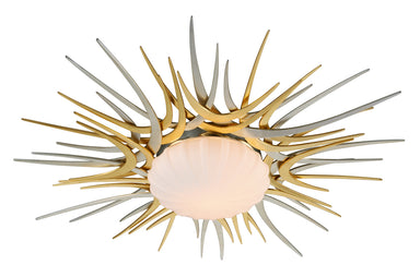 Corbett Lighting Canada - LED Flush Mount - Helios - Gold And Silver Leaf- Union Lighting Luminaires Decor