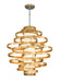 Corbett Lighting - Three Light Chandelier - Vertigo - Gold Leaf- Union Lighting Luminaires Decor