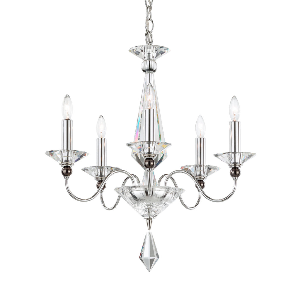 Schonbek - Five Light Chandelier - Jasmine - Polished Silver- Union Lighting Luminaires Decor