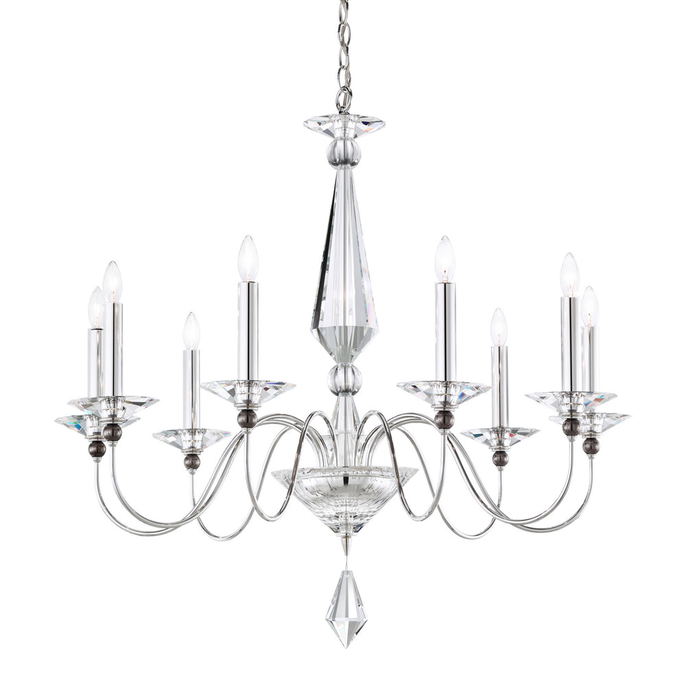 Schonbek - Nine Light Chandelier - Jasmine - Polished Silver- Union Lighting Luminaires Decor