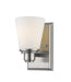 Z-Lite Canada - One Light Wall Sconce - Kayla - Brushed Nickel- Union Lighting Luminaires Decor