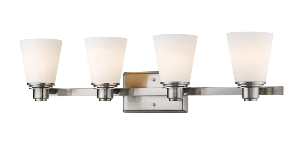 Z-Lite Canada - Four Light Vanity - Kayla - Brushed Nickel- Union Lighting Luminaires Decor
