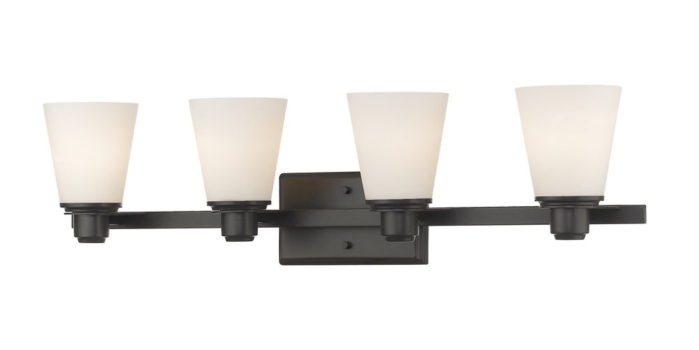 Z-Lite Canada - Four Light Vanity - Kayla - Bronze- Union Lighting Luminaires Decor