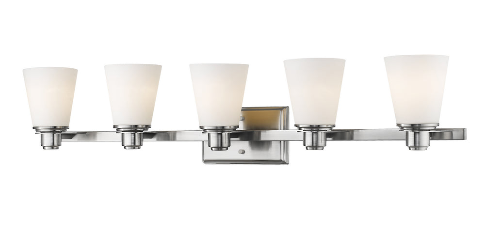Z-Lite Canada - Five Light Vanity - Kayla - Brushed Nickel- Union Lighting Luminaires Decor
