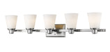 Z-Lite Canada - Five Light Vanity - Kayla - Brushed Nickel- Union Lighting Luminaires Decor