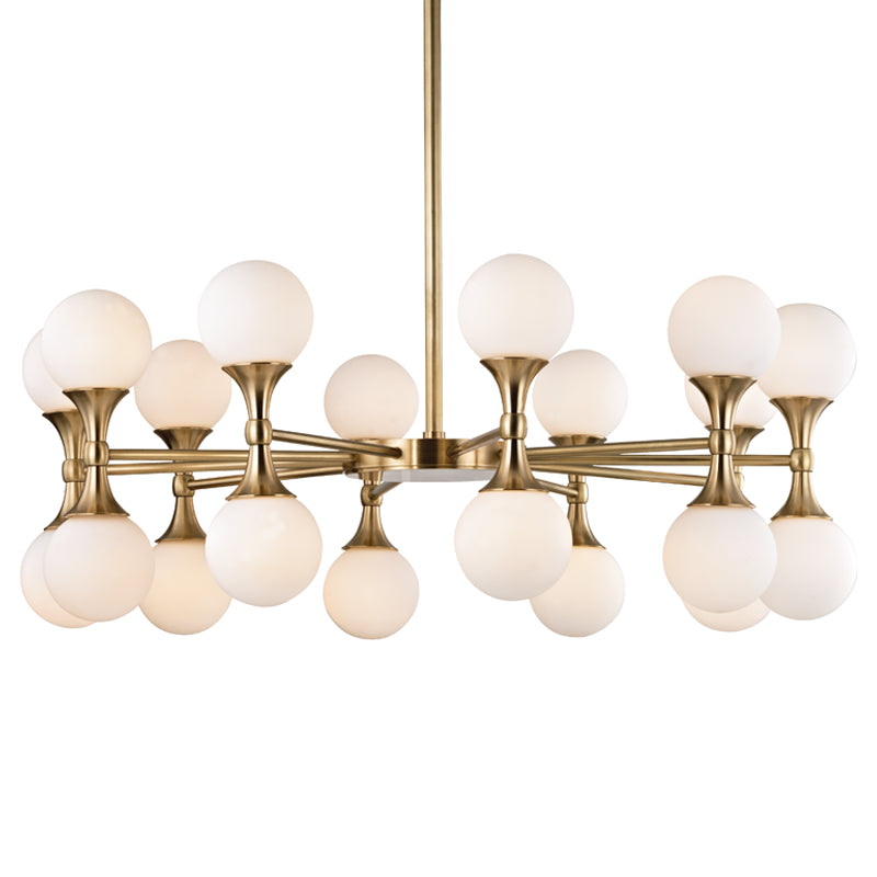Hudson Valley - LED Chandelier - Astoria - Aged Brass- Union Lighting Luminaires Decor