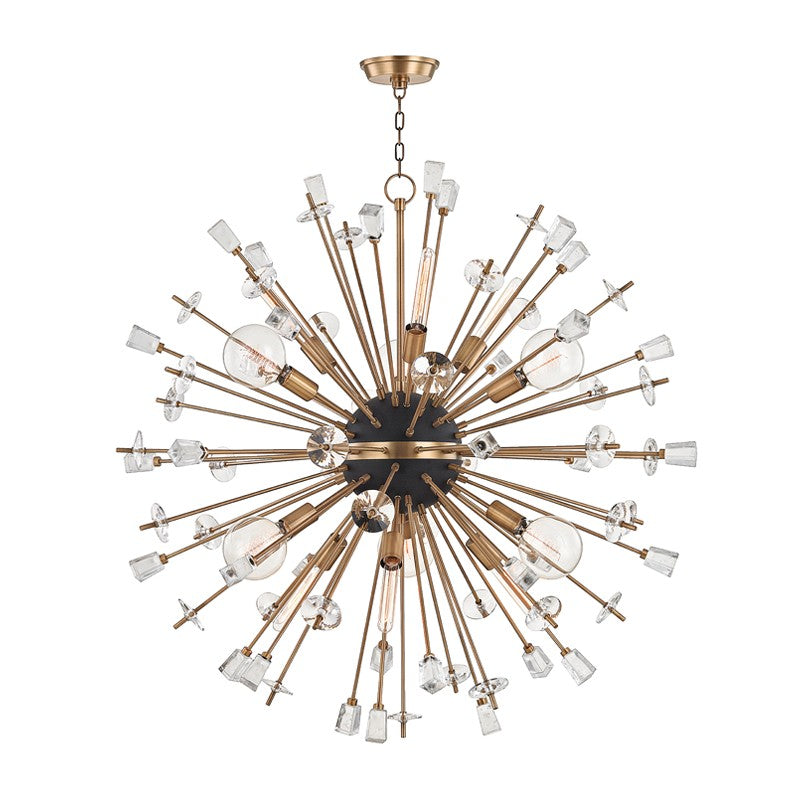 Hudson Valley Canada - 12 Light Chandelier - Liberty - Aged Brass- Union Lighting Luminaires Decor