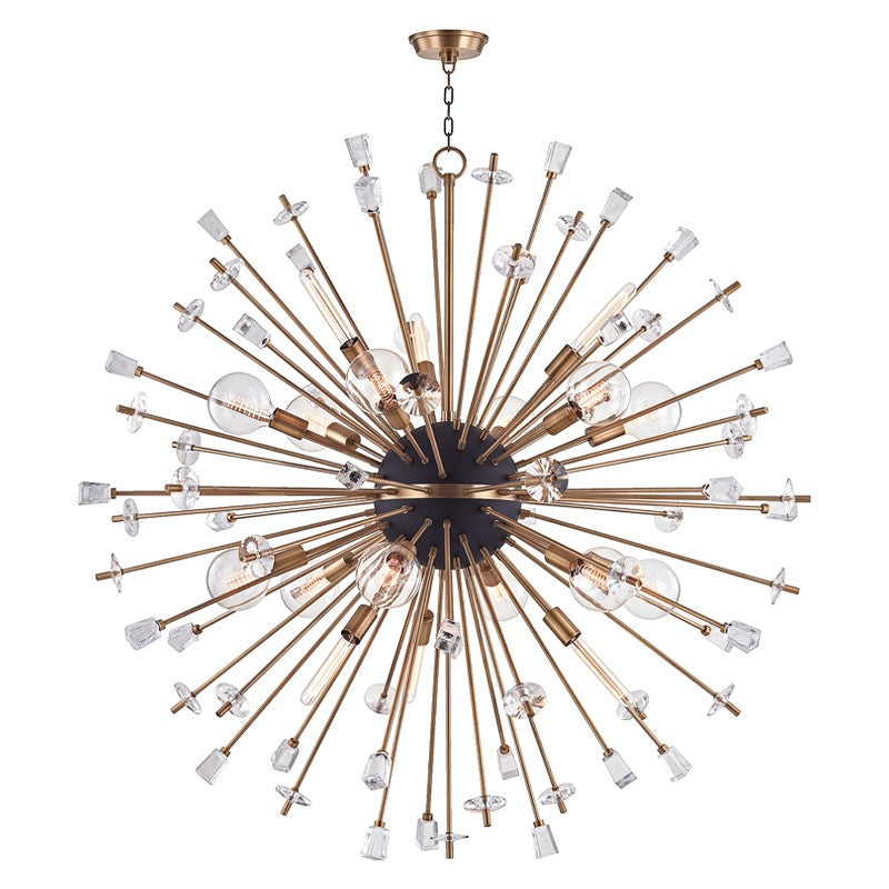 Hudson Valley Canada - 18 Light Chandelier - Liberty - Aged Brass- Union Lighting Luminaires Decor
