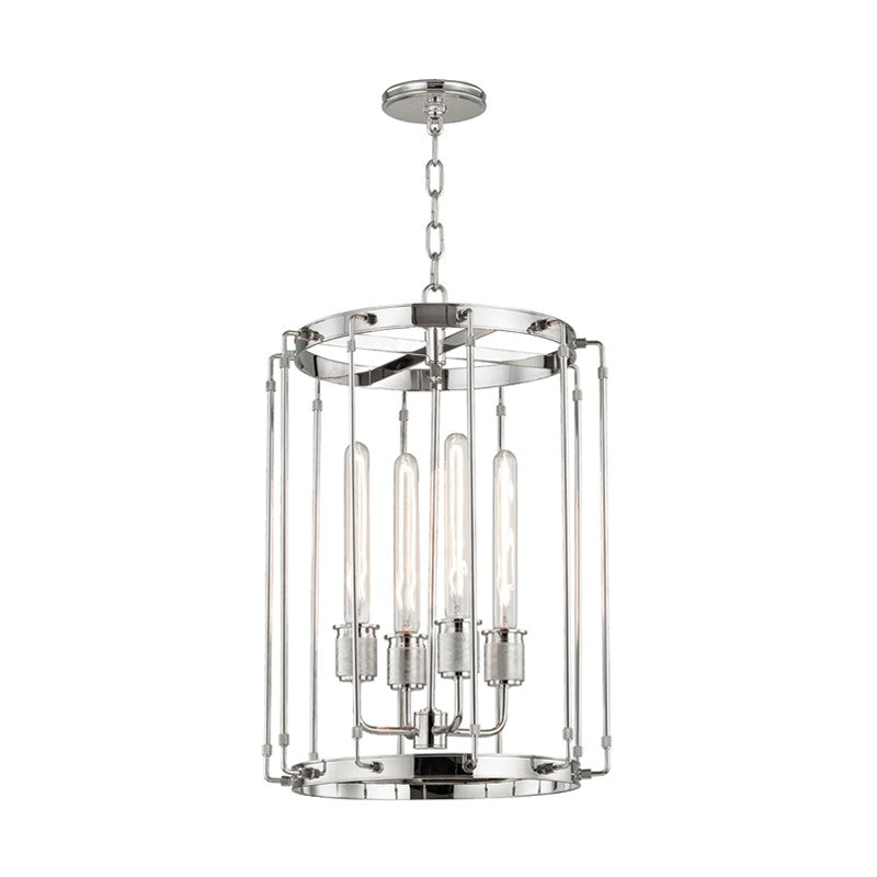 Hudson Valley Canada - Four Light Lantern - Hyde Park - Polished Nickel- Union Lighting Luminaires Decor