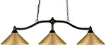 Z-Lite Canada - Three Light Billiard - Chance - Bronze- Union Lighting Luminaires Decor