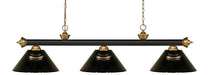 Z-Lite Canada - Three Light Billiard - Riviera - Bronze + Satin Gold- Union Lighting Luminaires Decor