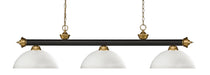 Z-Lite Canada - Three Light Billiard - Riviera - Bronze + Satin Gold- Union Lighting Luminaires Decor