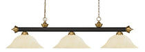 Z-Lite Canada - Three Light Billiard - Riviera - Bronze + Satin Gold- Union Lighting Luminaires Decor