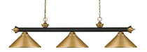 Z-Lite Canada - Three Light Billiard - Riviera - Bronze + Satin Gold- Union Lighting Luminaires Decor