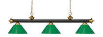 Z-Lite Canada - Three Light Billiard - Riviera - Bronze + Satin Gold- Union Lighting Luminaires Decor