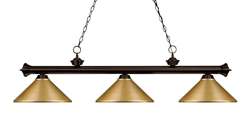 Z-Lite Canada - Three Light Billiard - Riviera - Bronze- Union Lighting Luminaires Decor