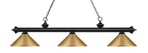 Z-Lite Canada - Three Light Billiard - Riviera - Matte Black- Union Lighting Luminaires Decor