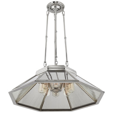 Ralph Lauren Canada - Eight Light Chandelier - Rivington - Polished Nickel- Union Lighting Luminaires Decor