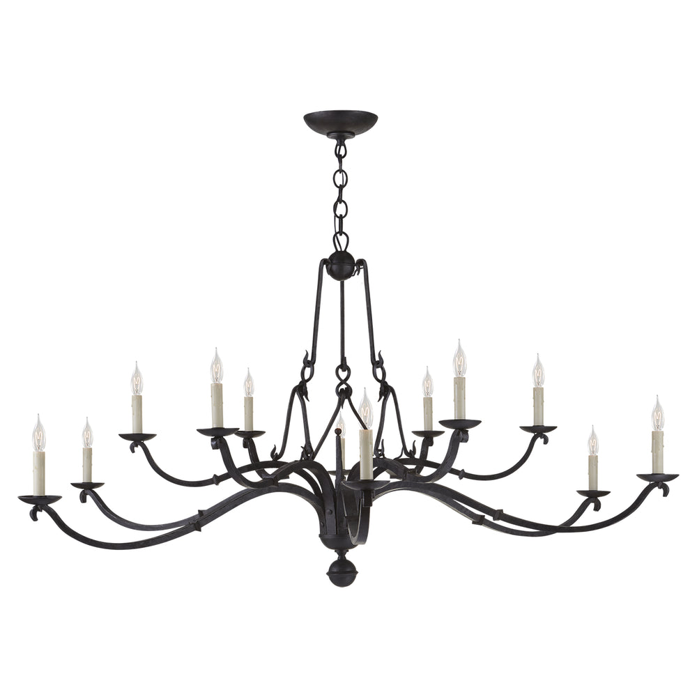 Ralph Lauren Canada - 12 Light Chandelier - Allegra - Aged Iron- Union Lighting Luminaires Decor