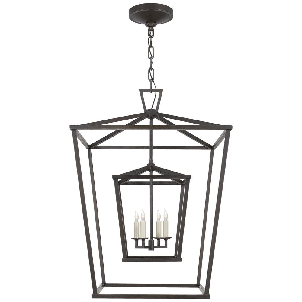 Visual Comfort Signature Canada - Four Light Lantern - Darlana Double Cage - Aged Iron- Union Lighting Luminaires Decor