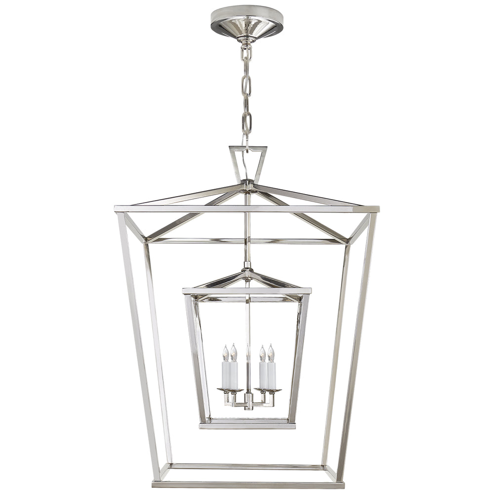 Visual Comfort Signature Canada - Four Light Lantern - Darlana Double Cage - Polished Nickel- Union Lighting Luminaires Decor