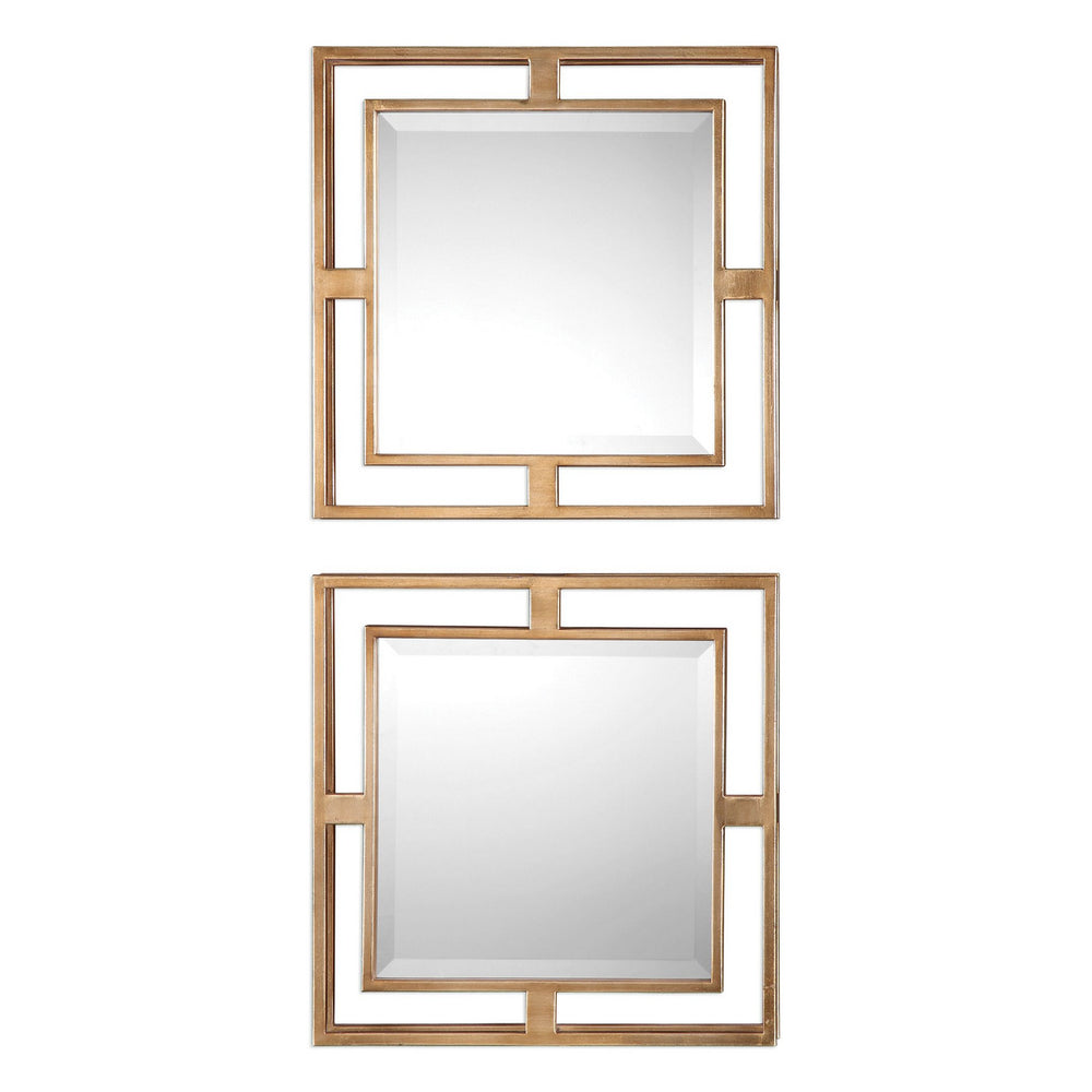 Uttermost - Mirror, Set Of 2 - Allick - Antiqued Gold Leaf- Union Lighting Luminaires Decor