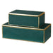Uttermost - Boxes S/2 - Karis - Green w/Bright Gold Leaf- Union Lighting Luminaires Decor