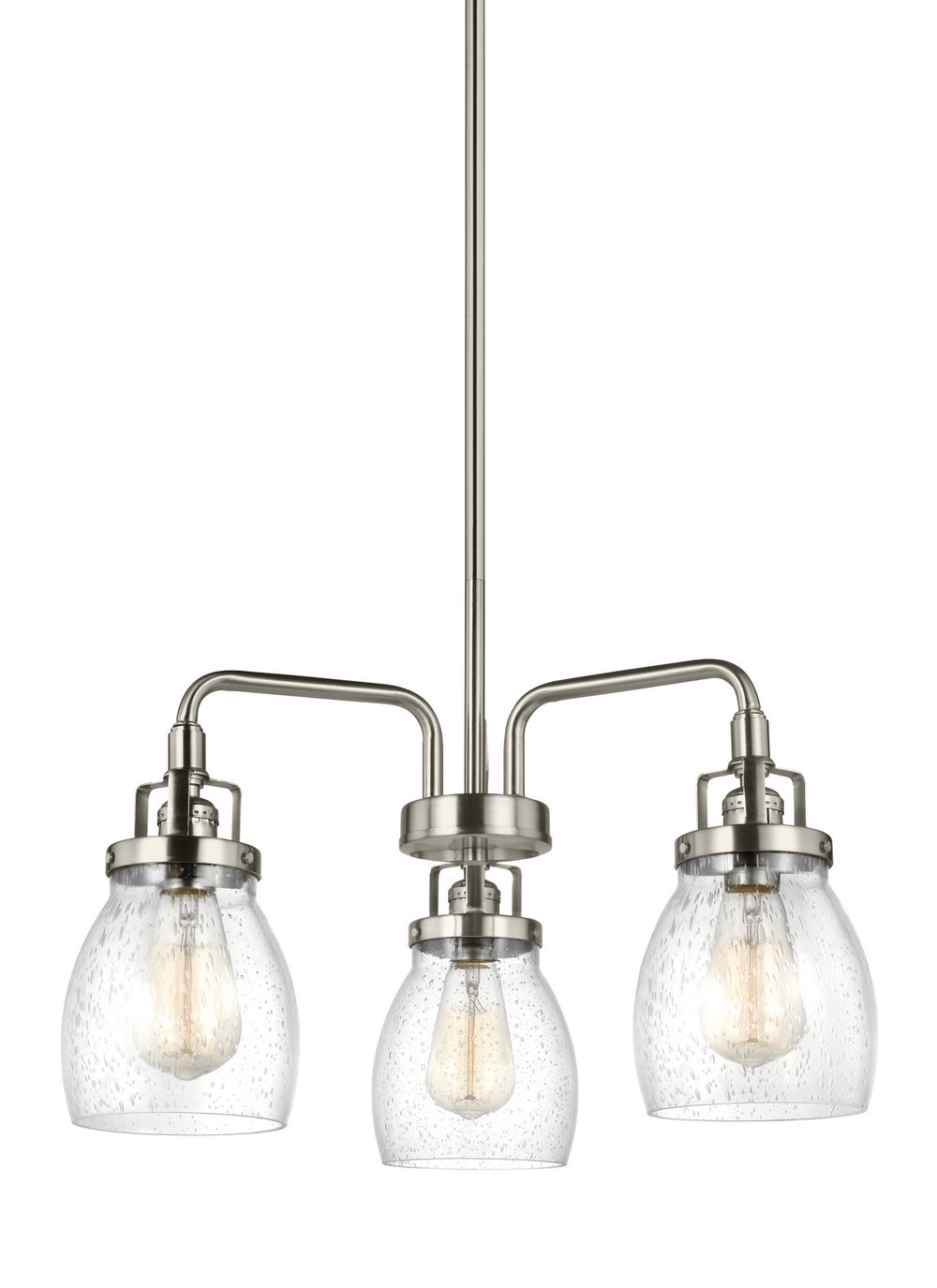 Generation Lighting Canada - Three Light Chandelier - Belton - Brushed Nickel- Union Lighting Luminaires Decor