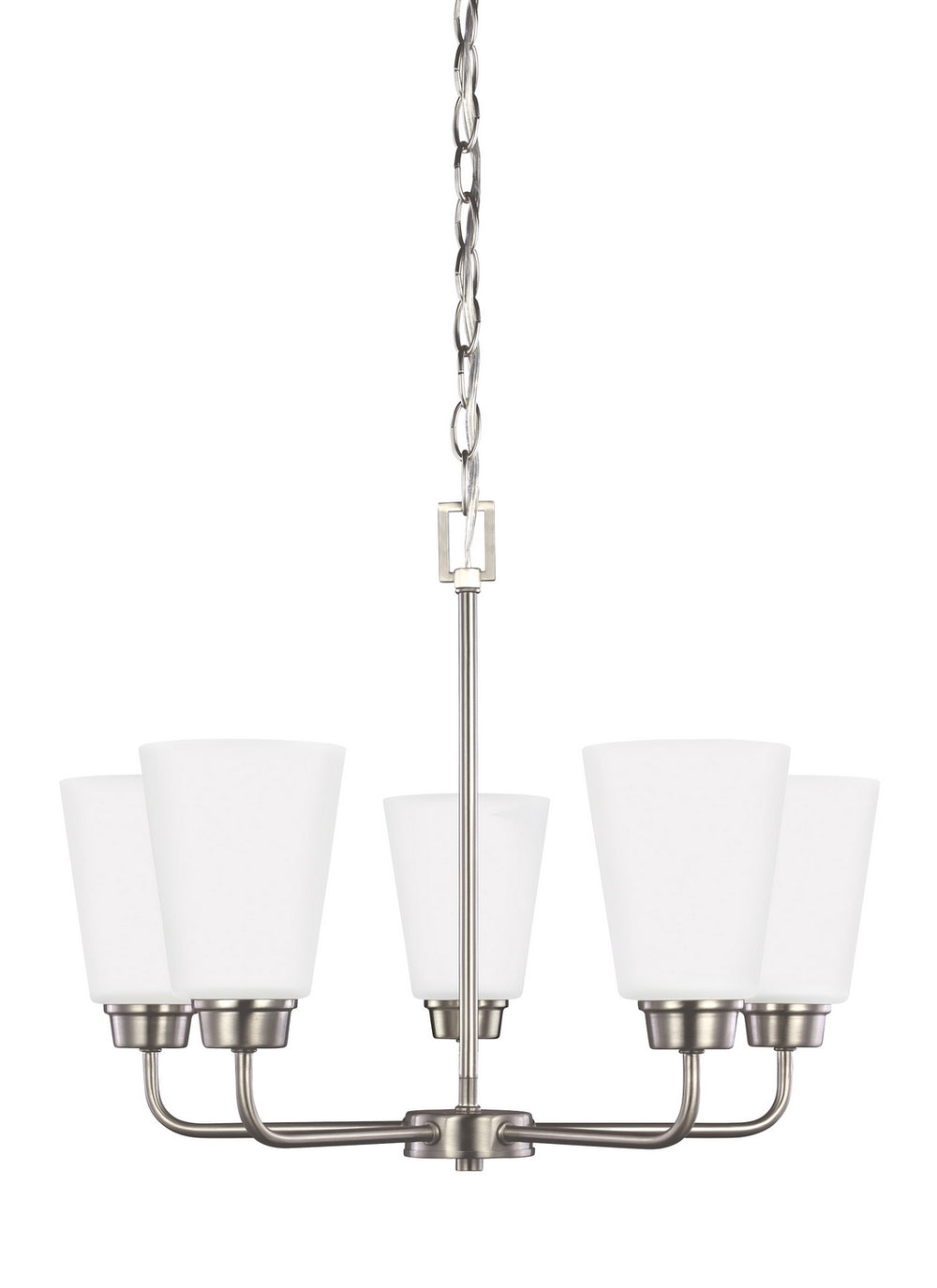 Generation Lighting Canada - Five Light Chandelier - Kerrville - Brushed Nickel- Union Lighting Luminaires Decor