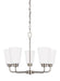 Generation Lighting Canada - Five Light Chandelier - Kerrville - Brushed Nickel- Union Lighting Luminaires Decor