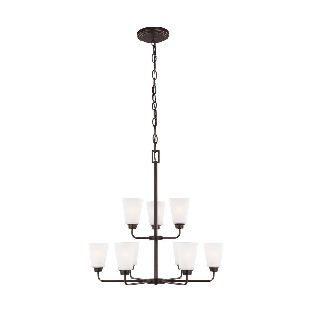 Generation Lighting Canada - Nine Light Chandelier - Kerrville - Bronze- Union Lighting Luminaires Decor