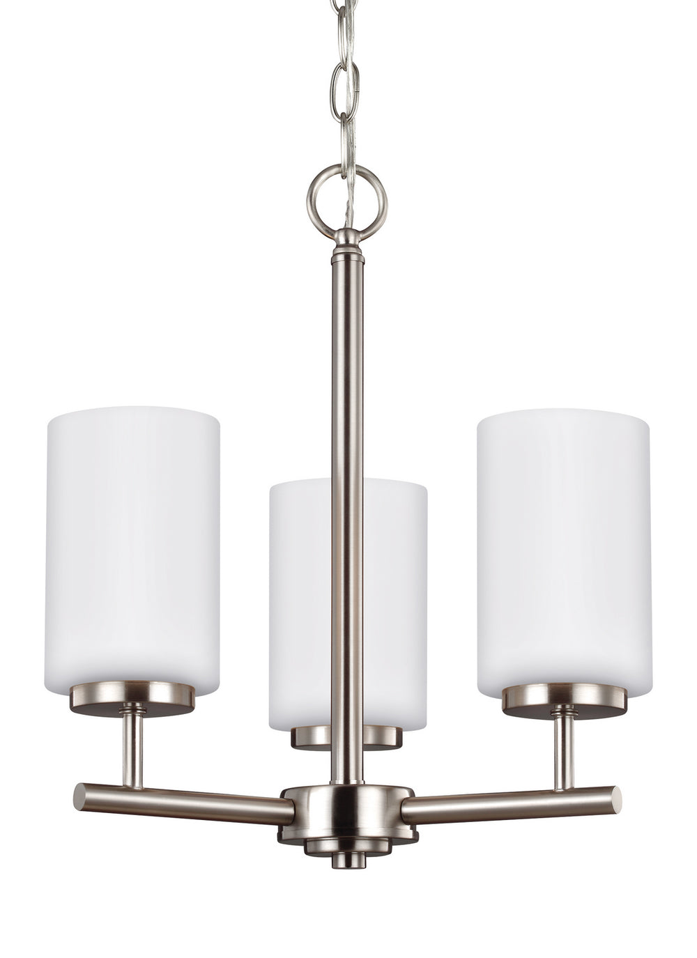 Generation Lighting Canada - Three Light Chandelier - Oslo - Brushed Nickel- Union Lighting Luminaires Decor