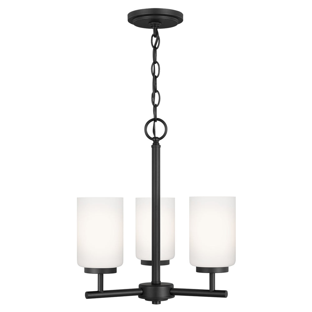 Generation Lighting Canada - Three Light Chandelier - Oslo - Midnight Black- Union Lighting Luminaires Decor