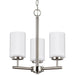Generation Lighting Canada - Three Light Chandelier - Oslo - Brushed Nickel- Union Lighting Luminaires Decor