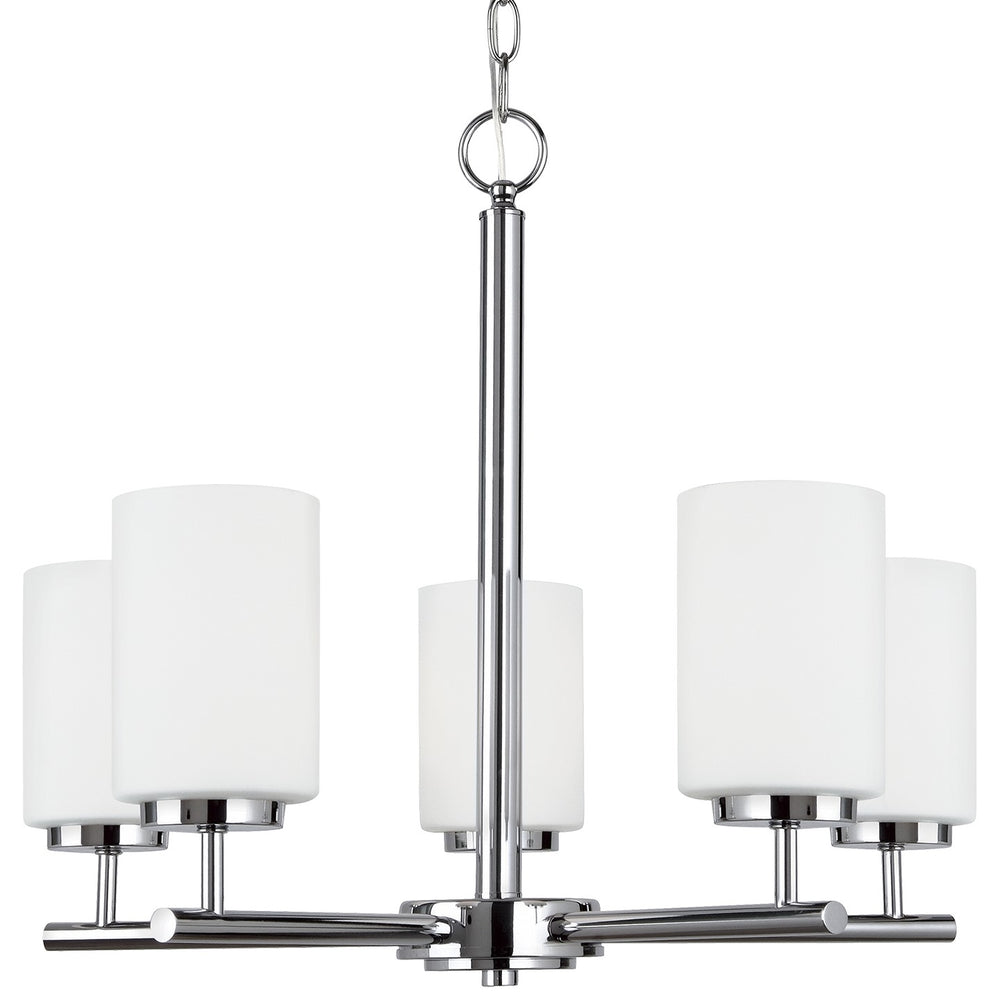 Generation Lighting Canada - Five Light Chandelier - Oslo - Chrome- Union Lighting Luminaires Decor