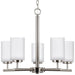 Generation Lighting Canada - Five Light Chandelier - Oslo - Brushed Nickel- Union Lighting Luminaires Decor