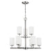 Generation Lighting Canada - Nine Light Chandelier - Oslo - Chrome- Union Lighting Luminaires Decor