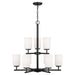 Generation Lighting Canada - Nine Light Chandelier - Oslo - Midnight Black- Union Lighting Luminaires Decor