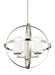 Generation Lighting Canada - Three Light Chandelier - Alturas - Brushed Nickel- Union Lighting Luminaires Decor