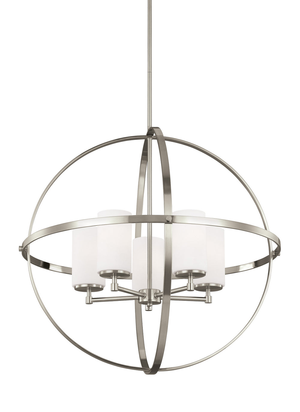 Generation Lighting Canada - Five Light Chandelier - Alturas - Brushed Nickel- Union Lighting Luminaires Decor