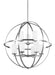 Generation Lighting Canada - Nine Light Chandelier - Alturas - Brushed Nickel- Union Lighting Luminaires Decor