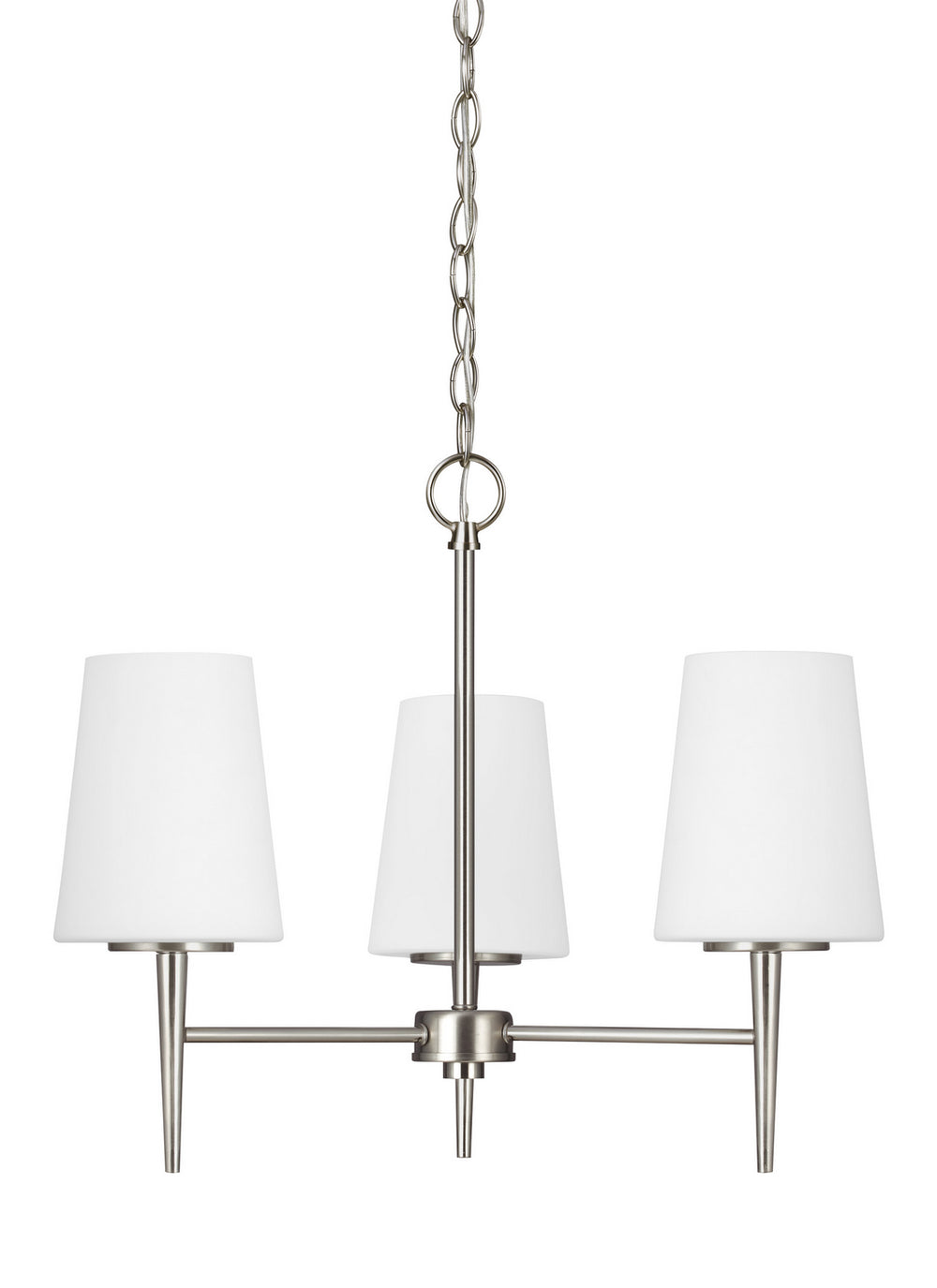Generation Lighting Canada - Three Light Chandelier - Driscoll - Brushed Nickel- Union Lighting Luminaires Decor