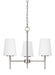 Generation Lighting Canada - Three Light Chandelier - Driscoll - Brushed Nickel- Union Lighting Luminaires Decor