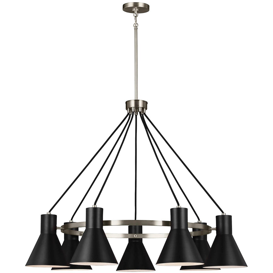 Generation Lighting Canada - Seven Light Chandelier - Towner - Brushed Nickel- Union Lighting Luminaires Decor