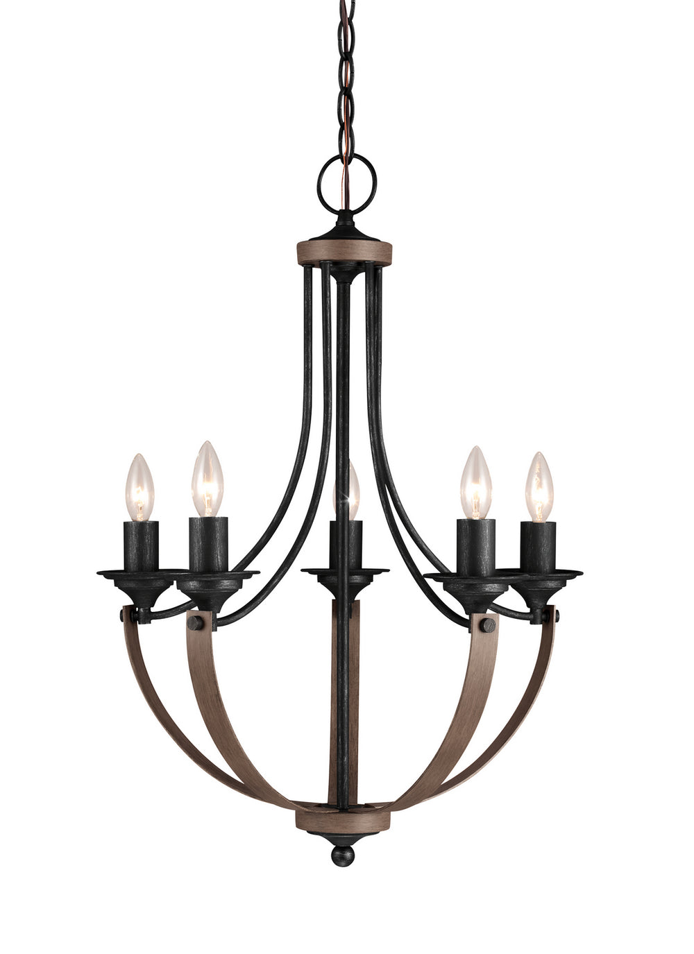 Generation Lighting Canada - Five Light Chandelier - Corbeille - Stardust- Union Lighting Luminaires Decor